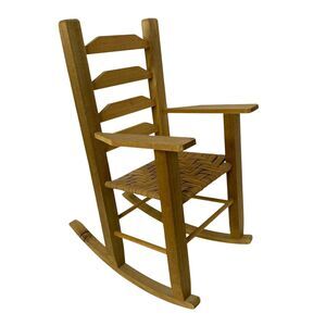 Wood Basketweave Doll Rocking Chair Play or Country Decor